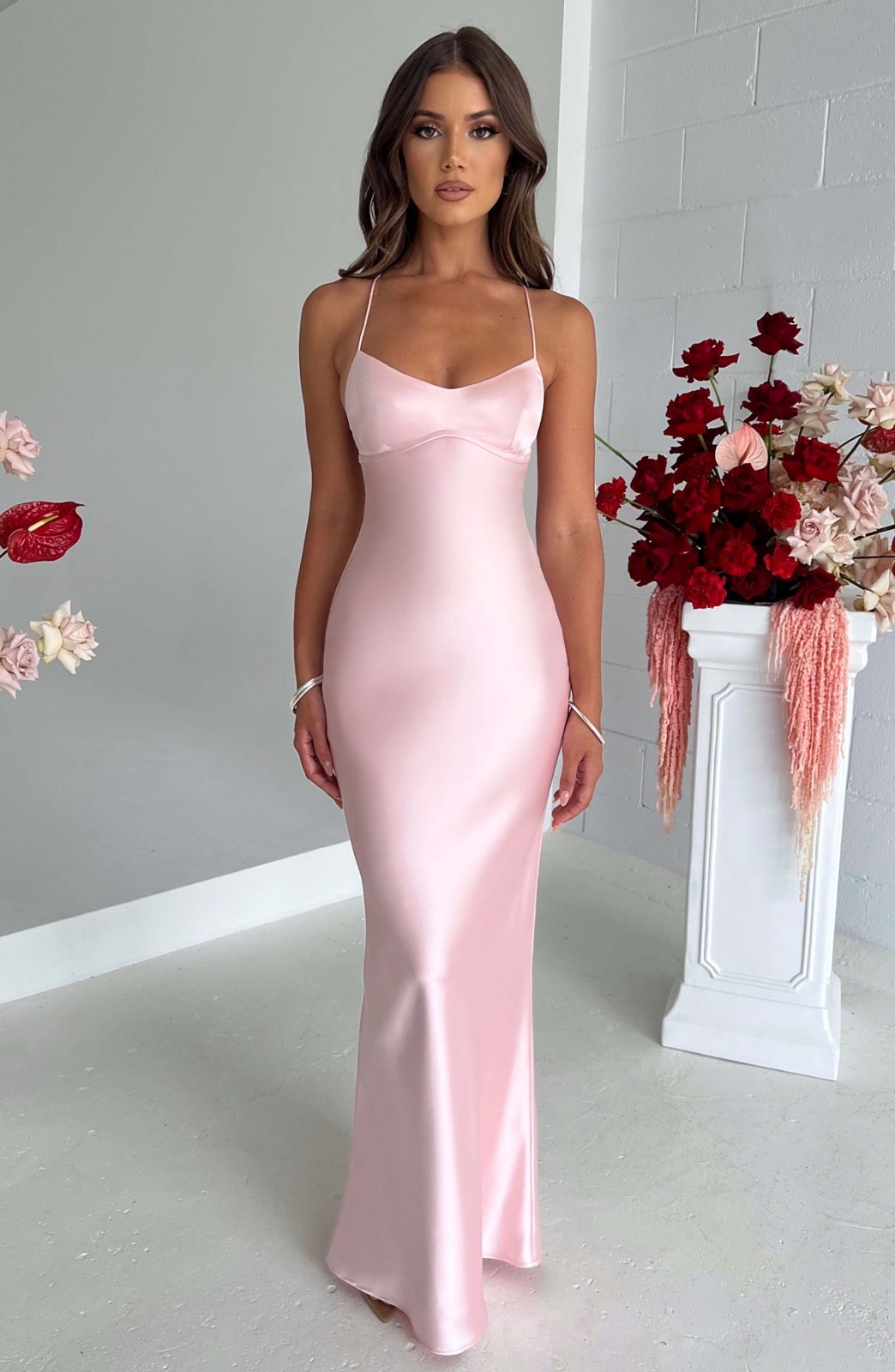 Vestido Maxi Satinado Estilo-Lujo