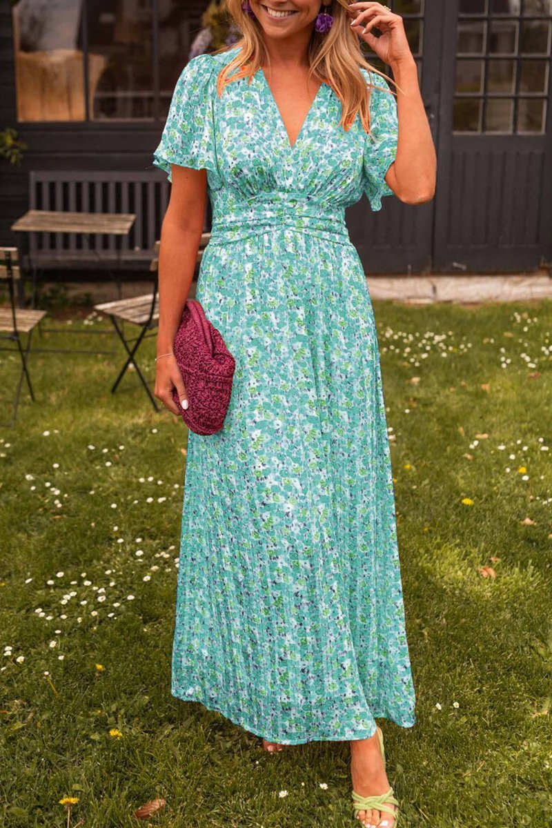 Elegancia Floral Maxi-Kleid
