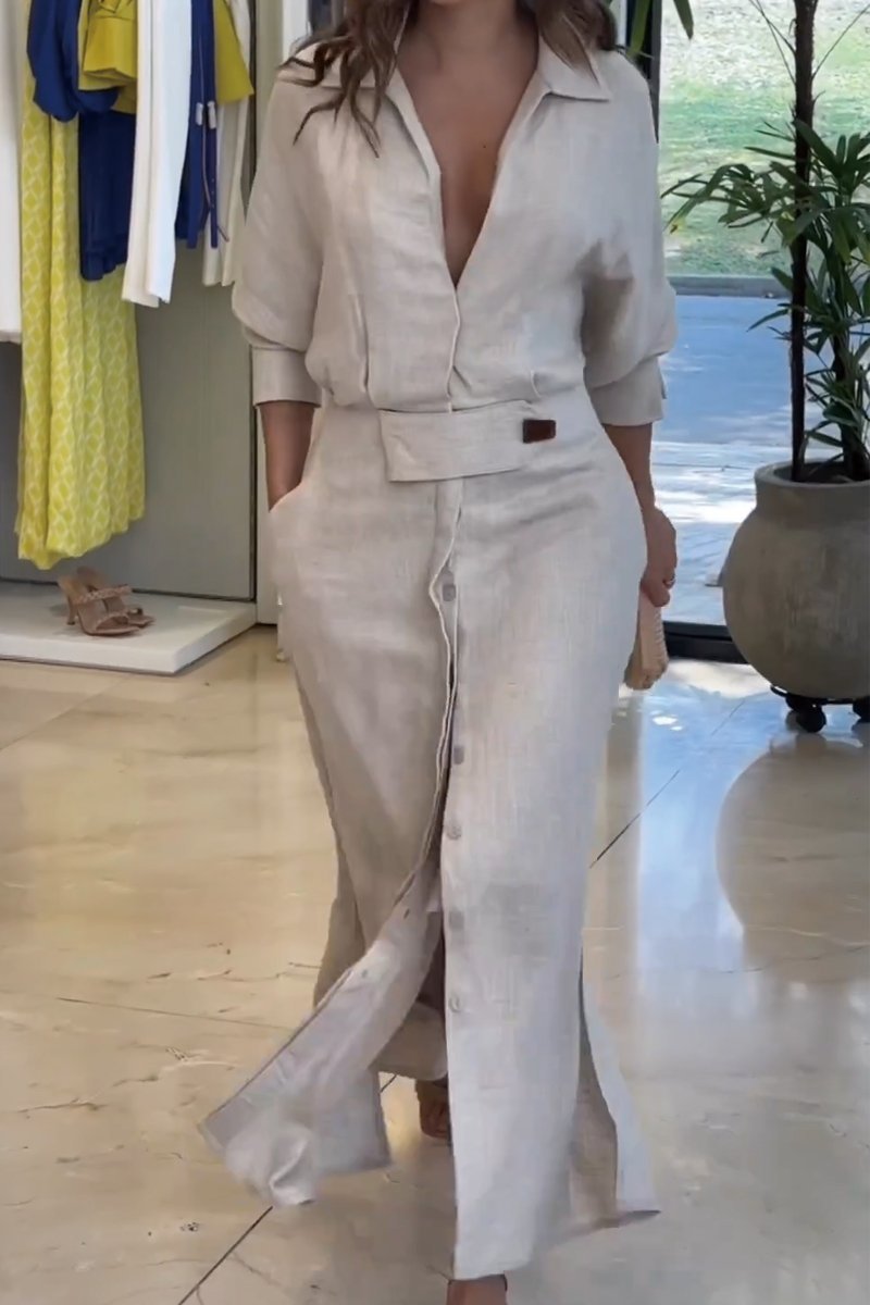 Vestido Maxi Estilo Fresco