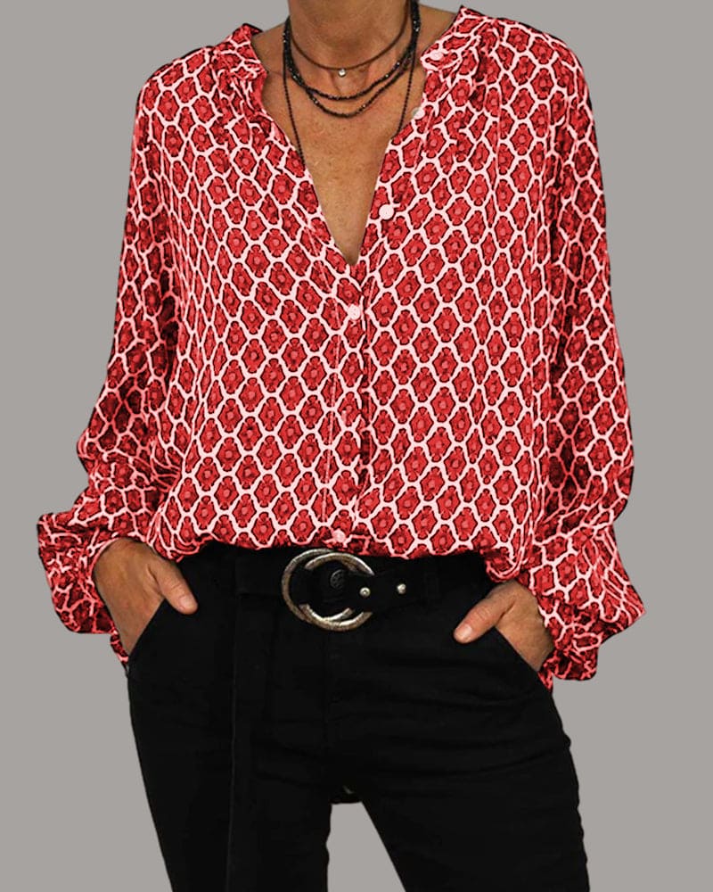 V-Neck Cooling Midi Shirt