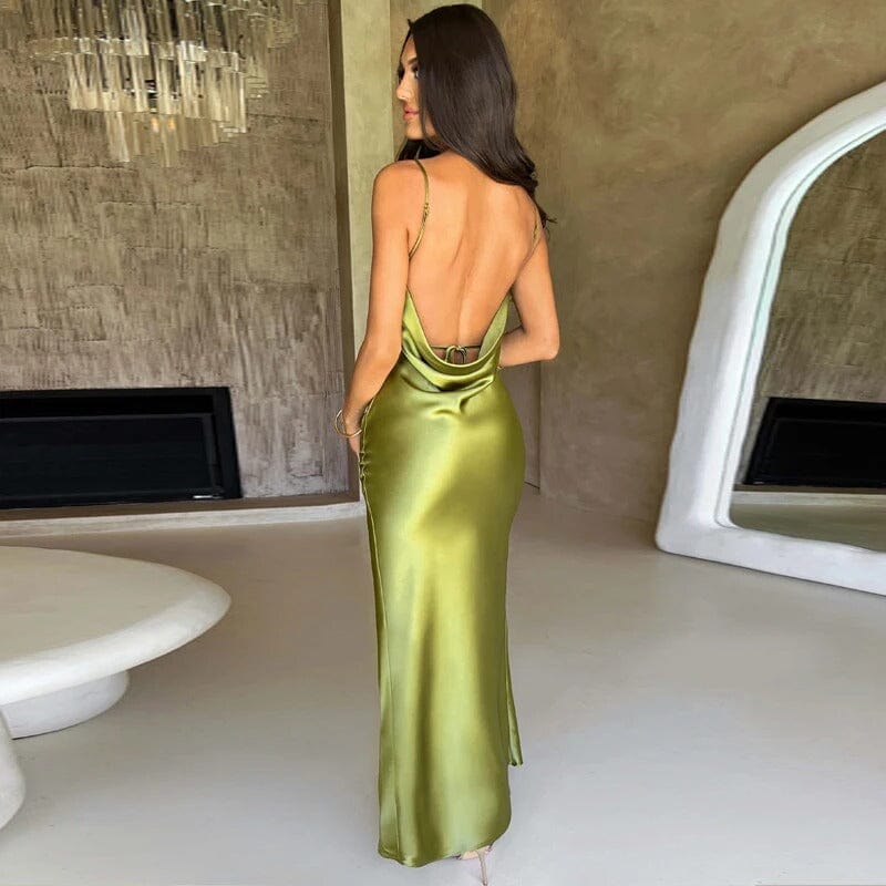 Maxi Vestido Satinado Elegante
