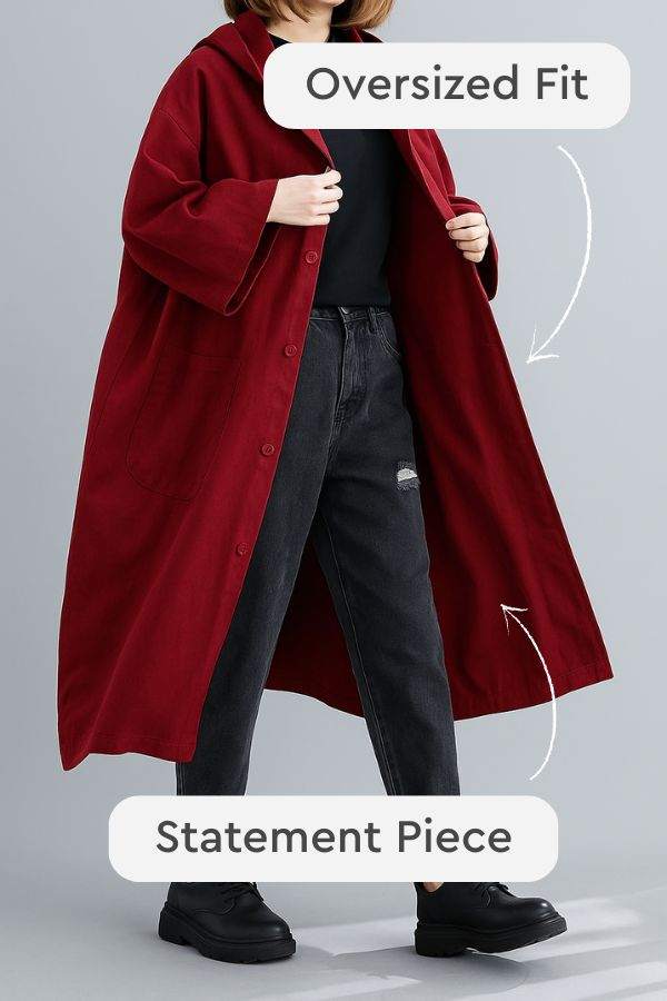 Gabardina Impermeable Oversize