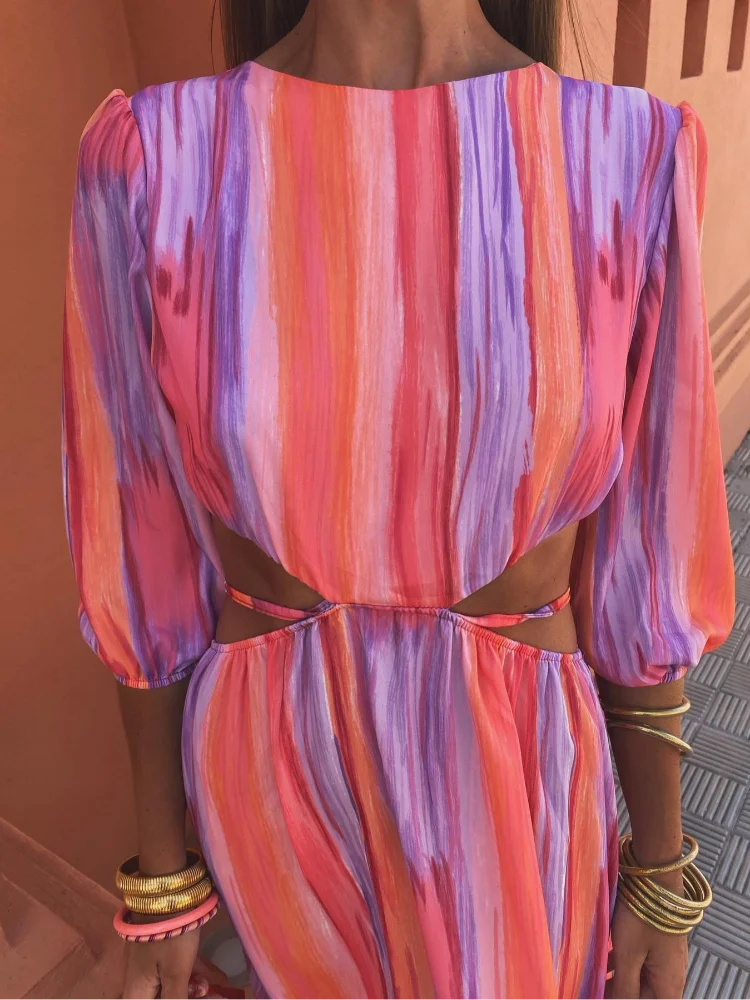 Vestido Elegante-Sensual Cut-Out