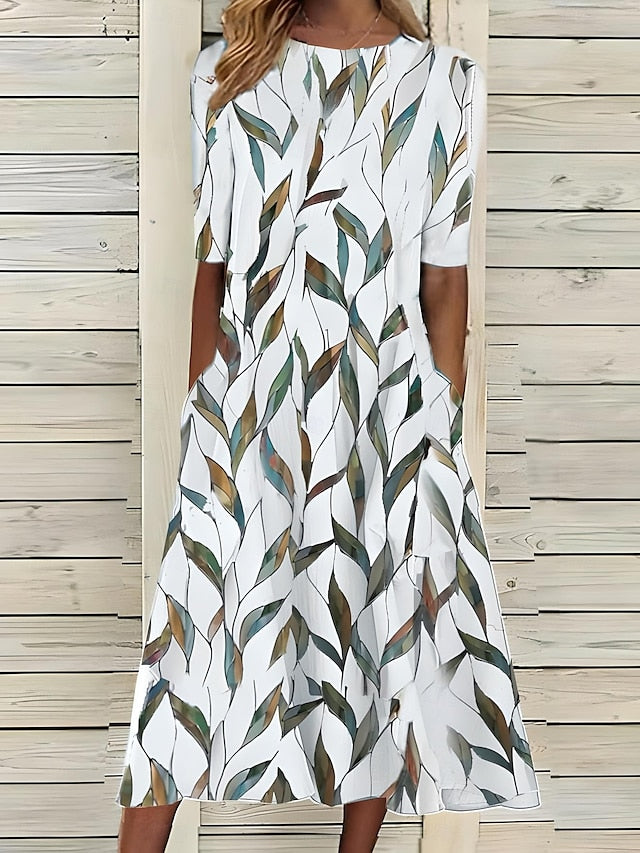 Vestido Midi Floral Fresco