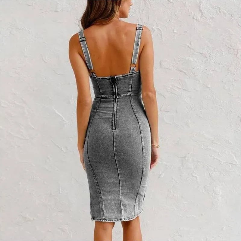 Vestido Verano Denim Elegante