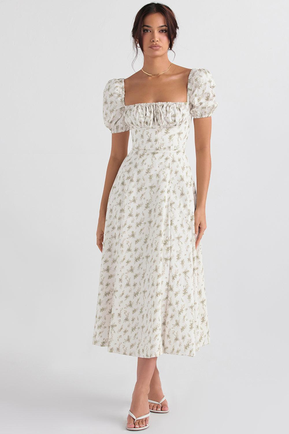 Floral Corset Midi Dress
