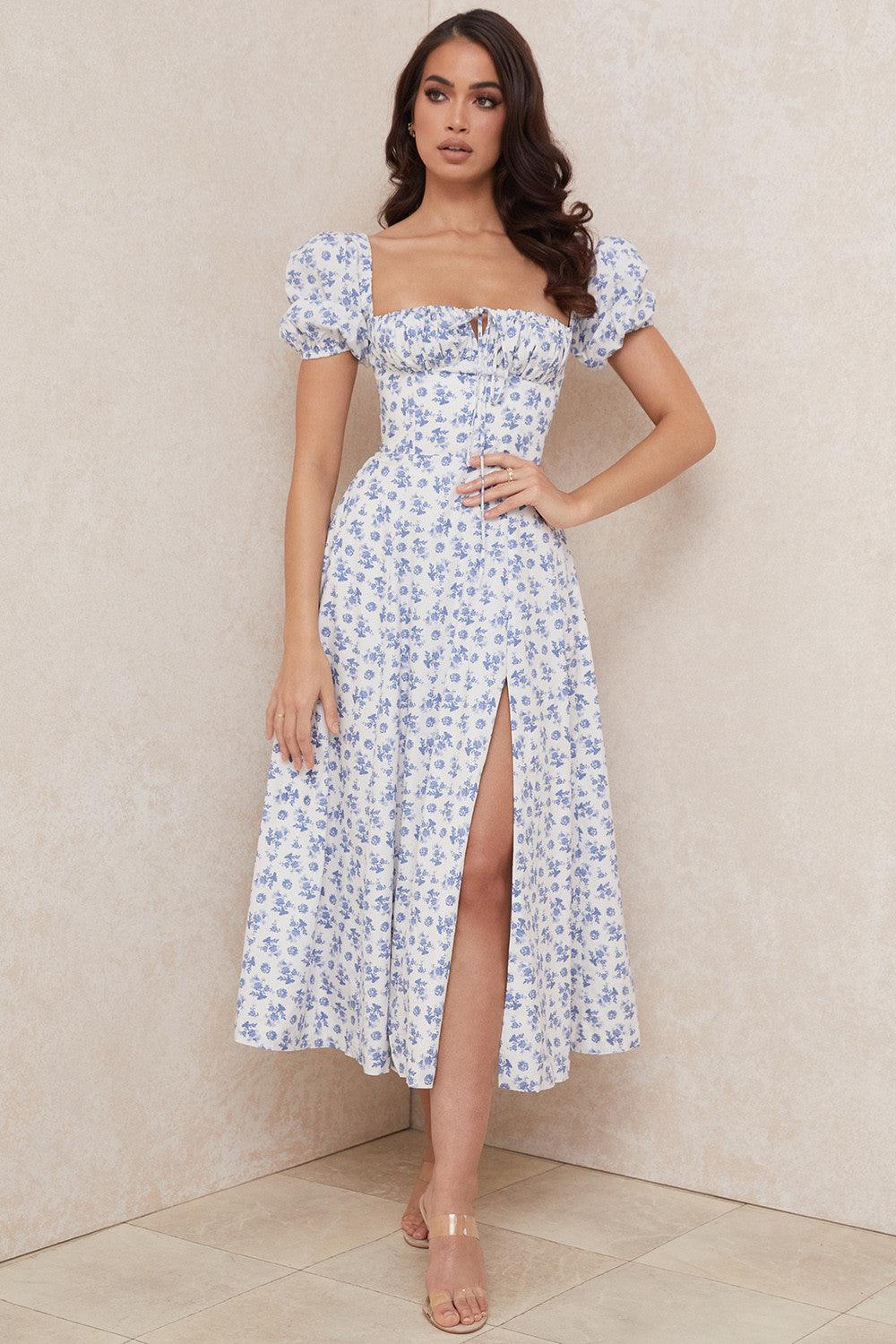 Floral Corset Midi Dress