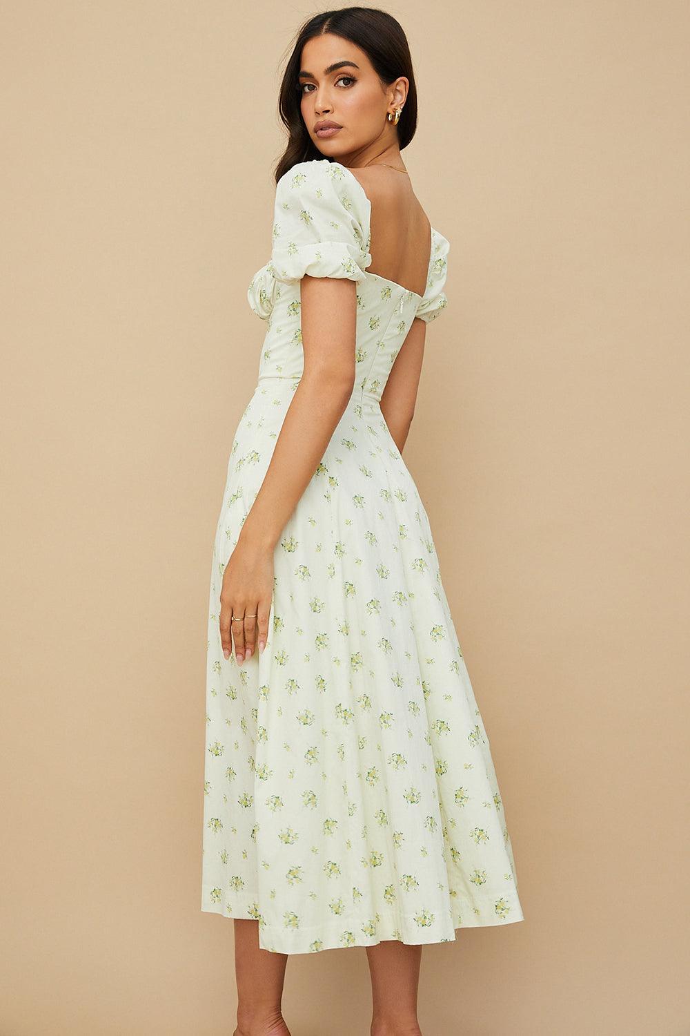 Floral Corset Midi Dress