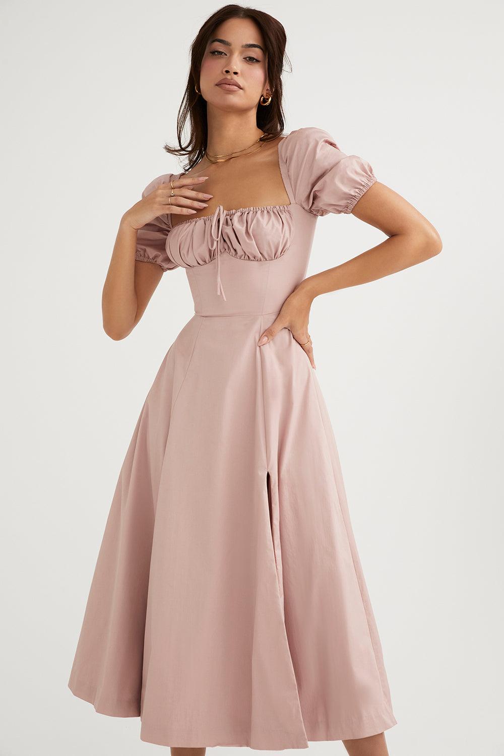 Floral Corset Midi Dress