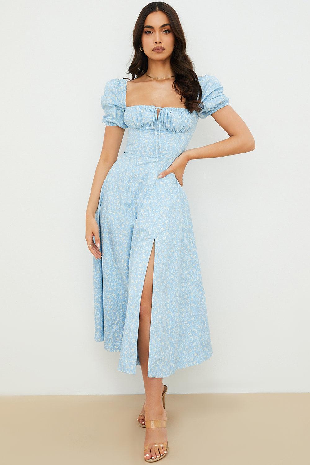 Floral Corset Midi Dress