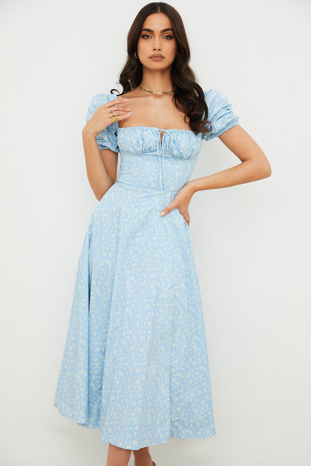 Floral Corset Midi Dress