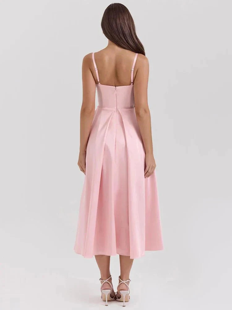 Vestido Satén Glamour Vintage