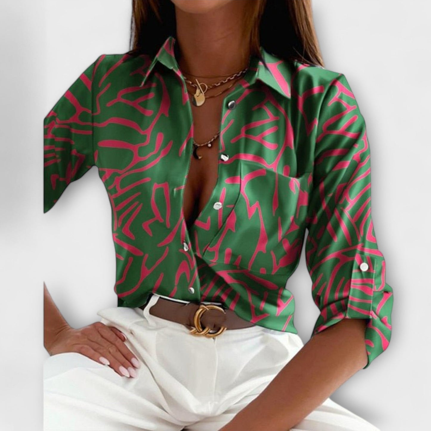 Blusa Cuello-Clásico Elegante