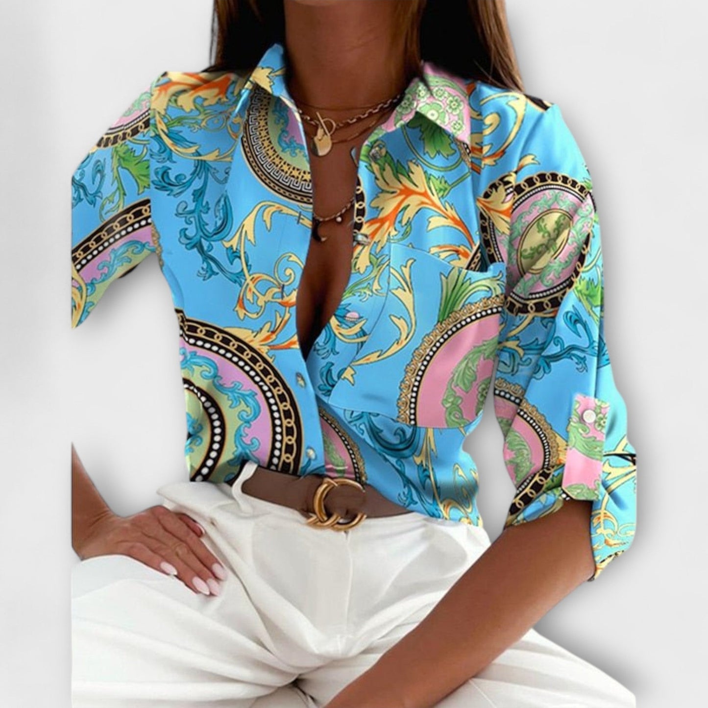 Blusa Cuello-Clásico Elegante