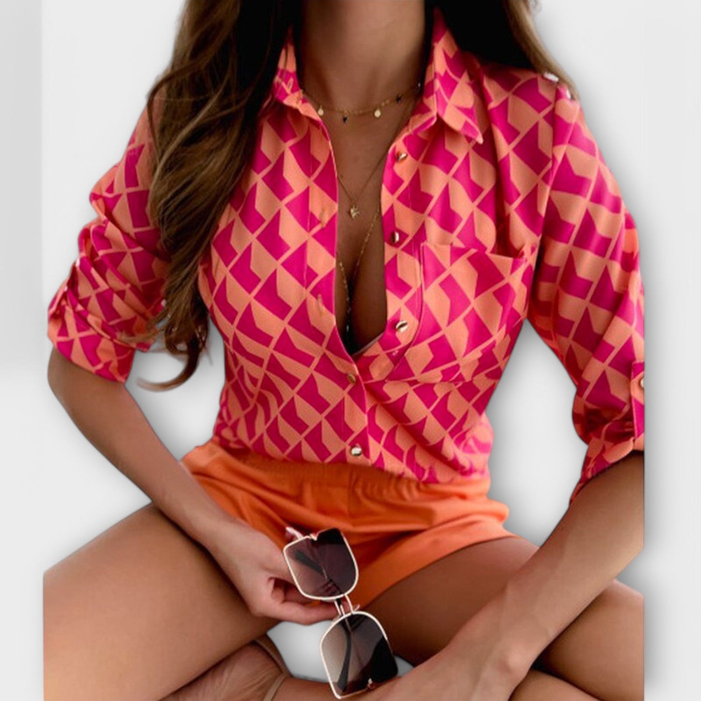 Blusa Cuello-Clásico Elegante