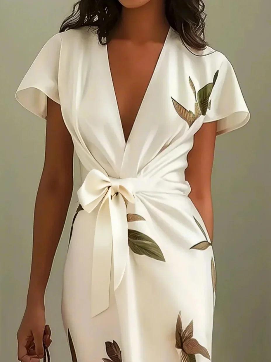 Vestido Atractivo Midi Hoja Urbana