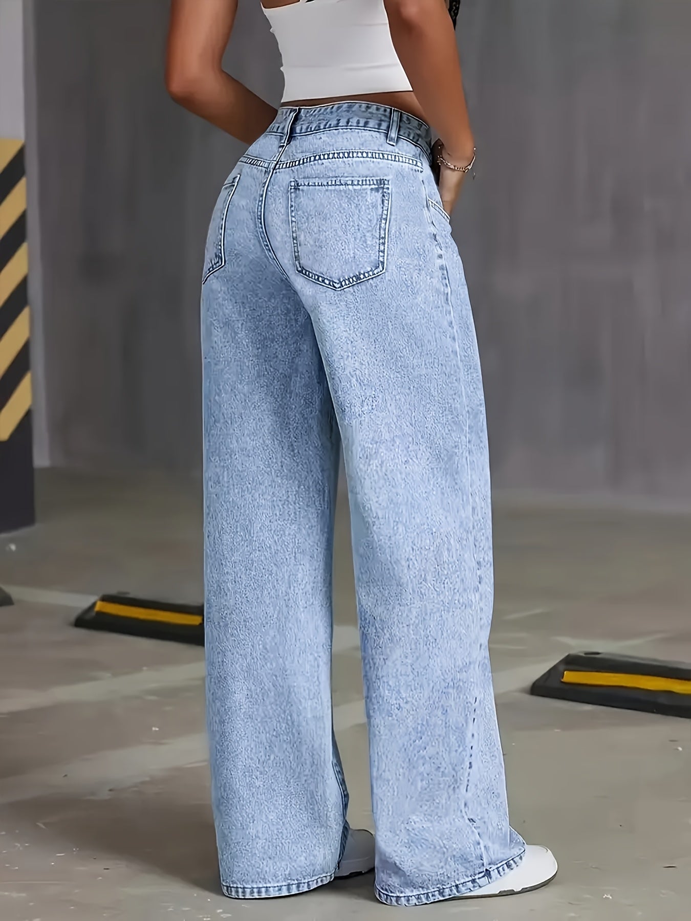 Pantalón Recto Azul Confort-Elástico