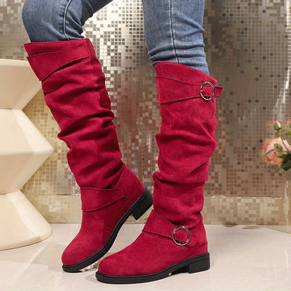 Tacones Plataforma Paso-Estable Rojos