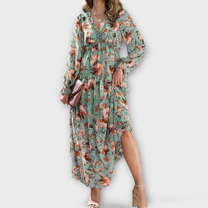 Vestido Maxi Floral Elegante