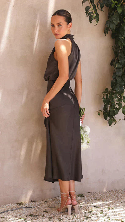 Elegante Glanz Maxikleid