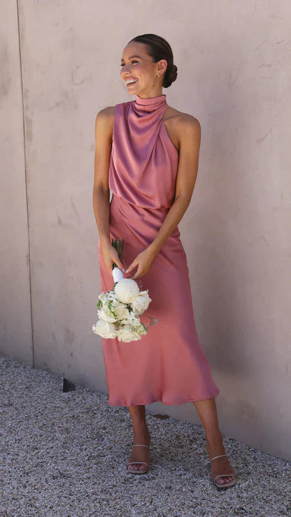 Elegante Glanz Maxikleid