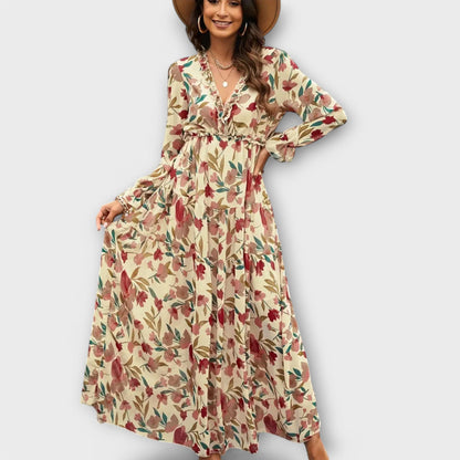Vestido Maxi Floral Elegante
