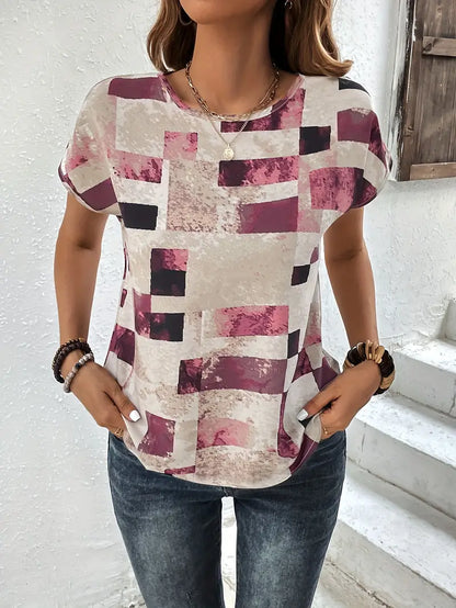 Blusa Geométrica Transpirable