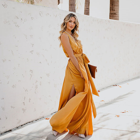 Vestido Halter Veraniego Elegante