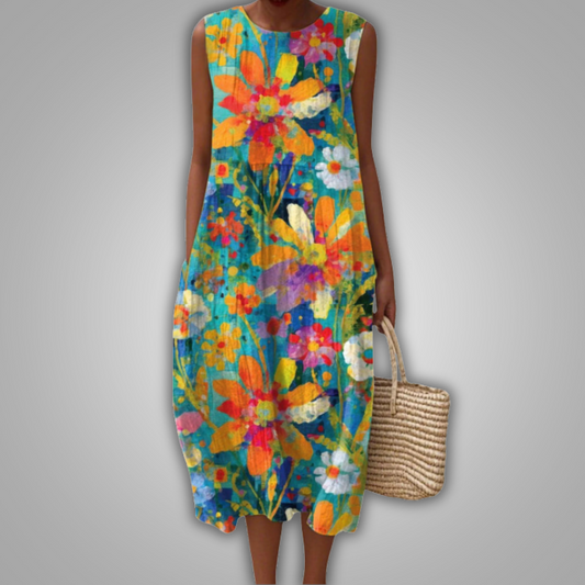 Vestido Flores Tropicales