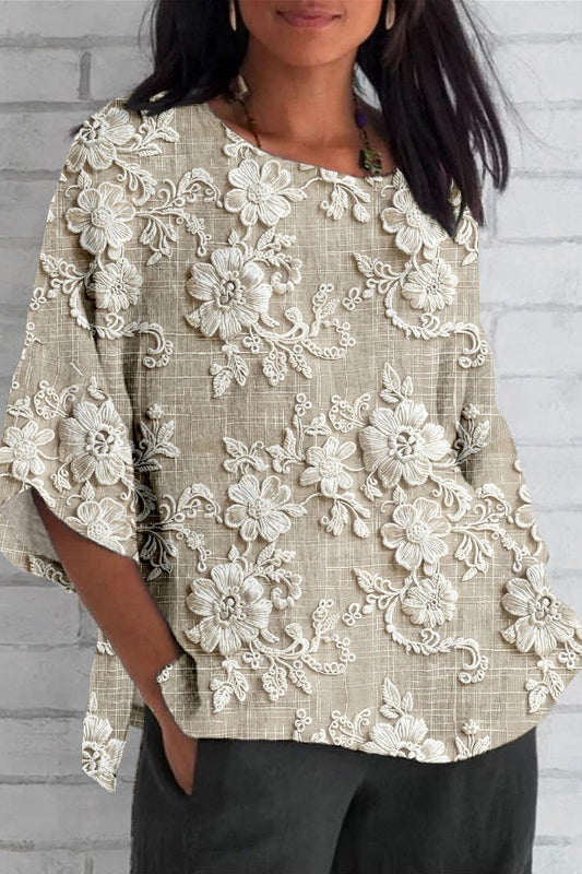 Blusa Bordada Ultra-Ligera