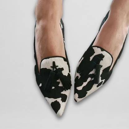Mocasines Punta-Elegante Animal-Print