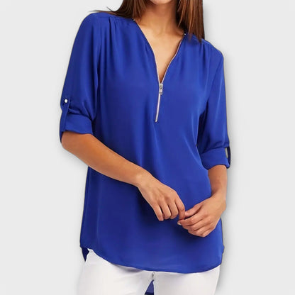 Blusa Elegante V-Cuello Relajada