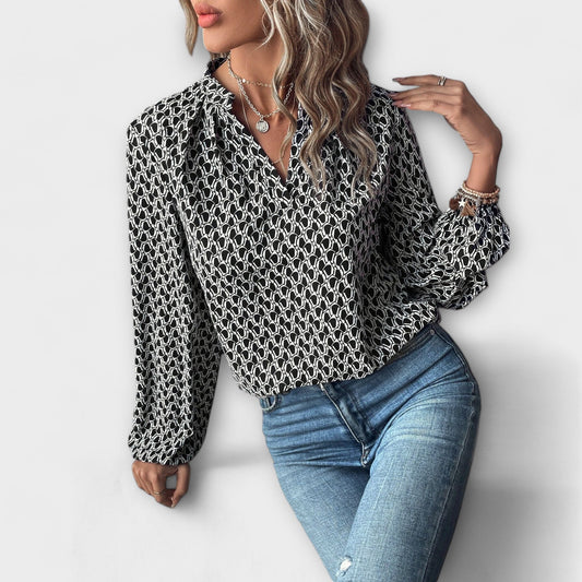 Blusa Sofisticada Geométrica