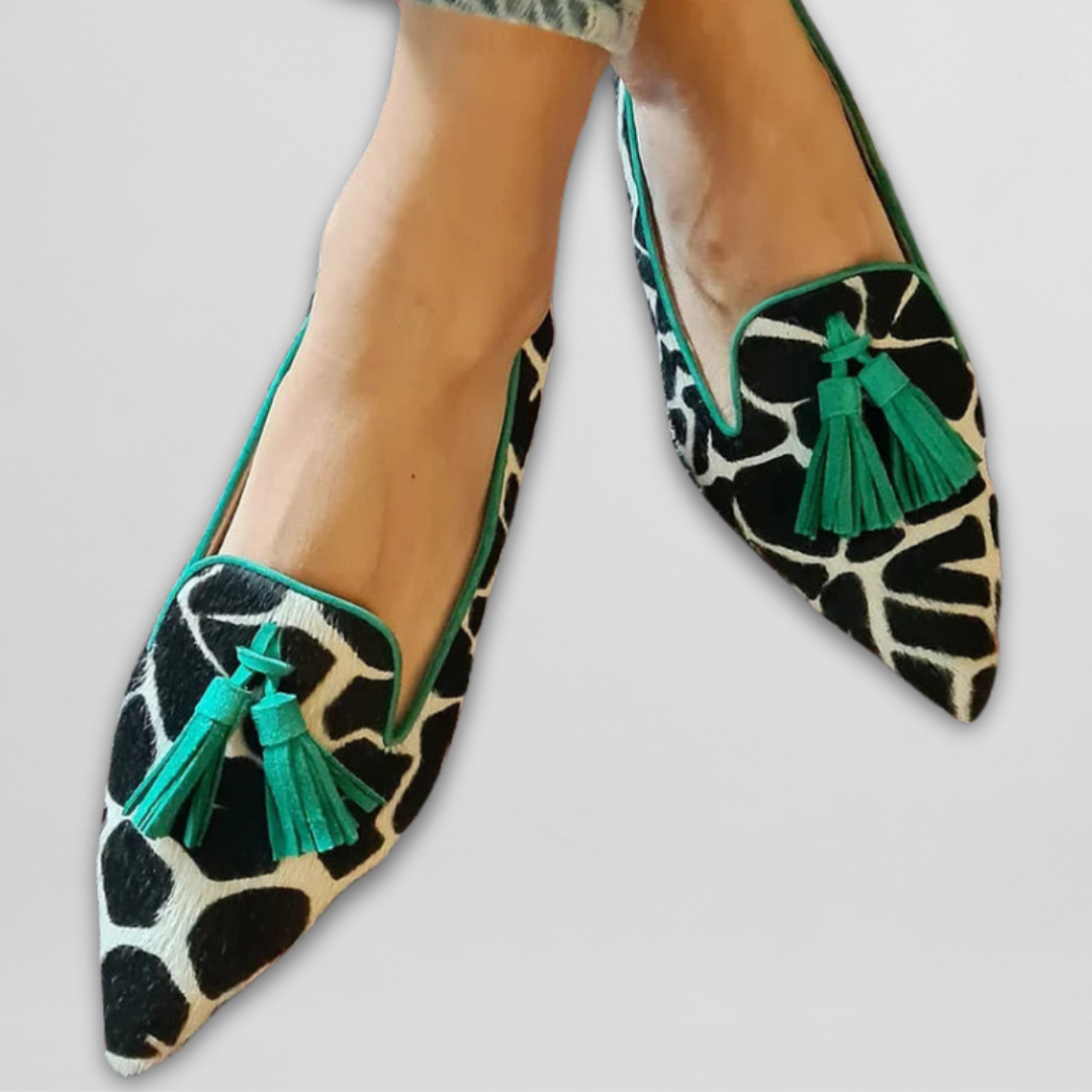 Mocasines Punta-Elegante Animal-Print