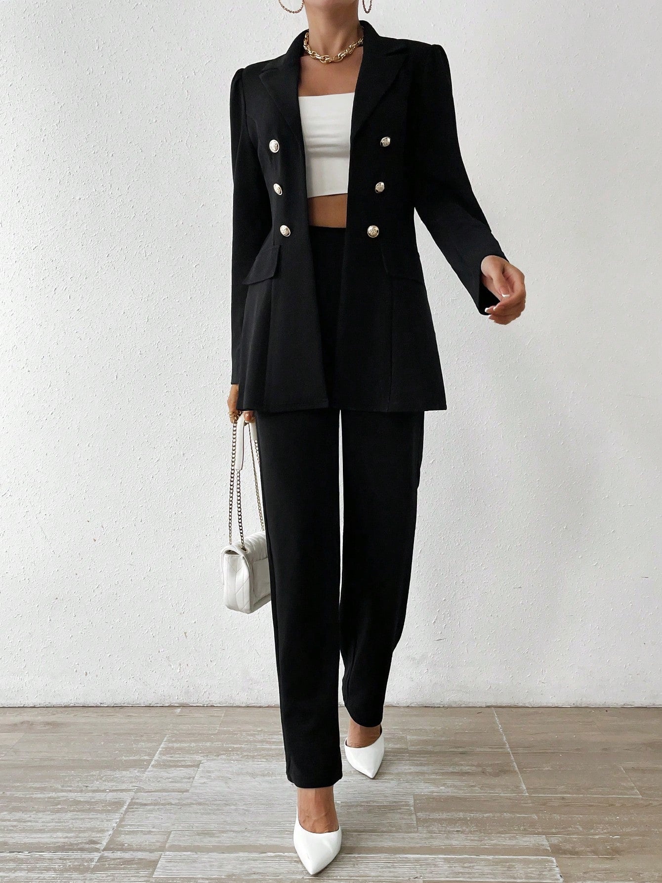 Elegant Long-Sleeve Suit Set
