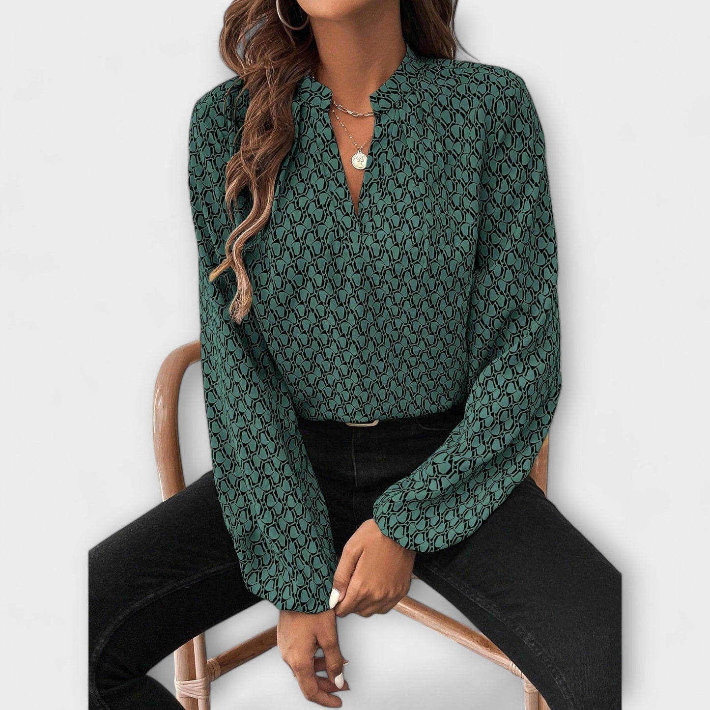 Blusa Sofisticada Geométrica