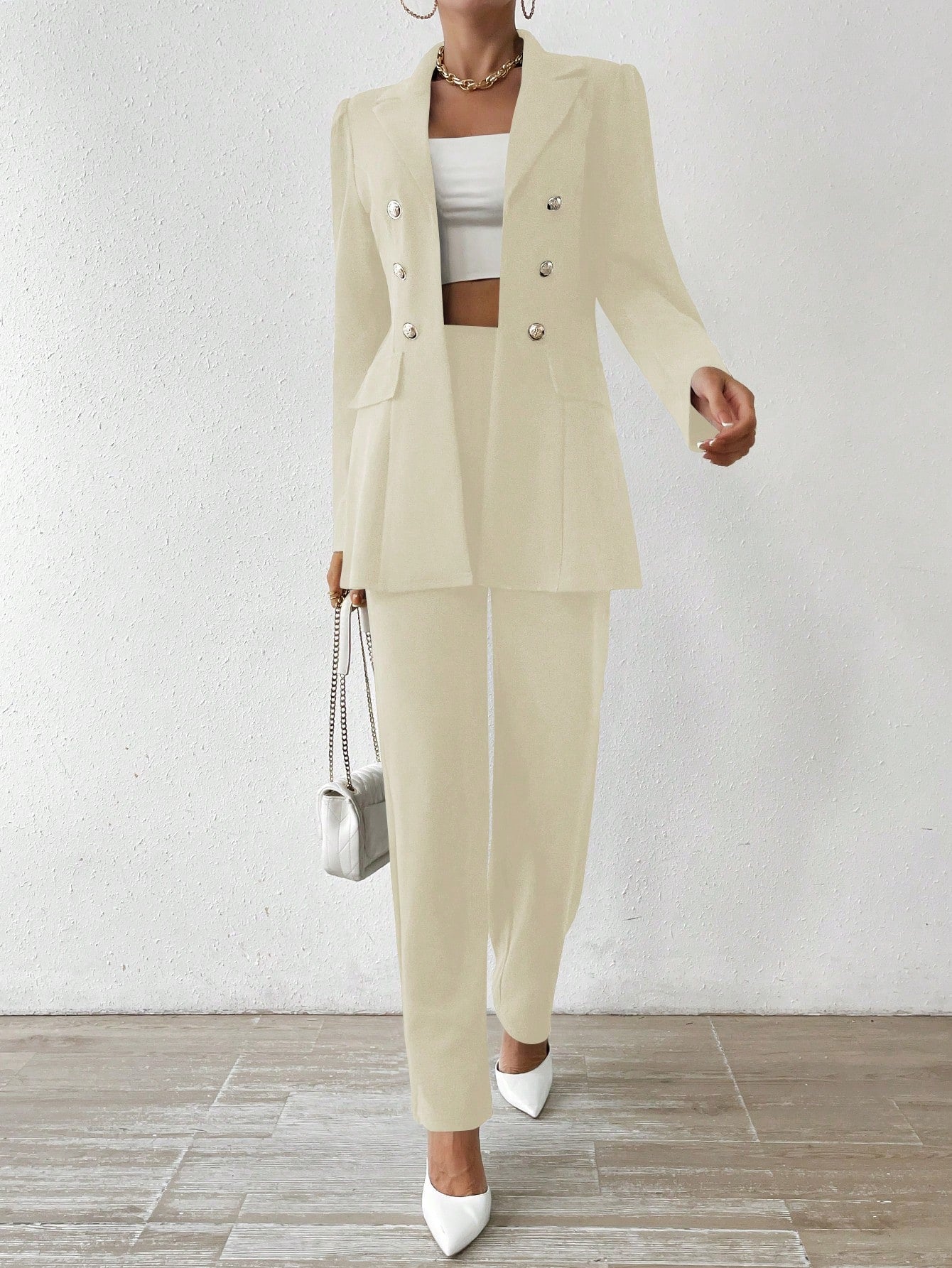 Elegant Long-Sleeve Suit Set