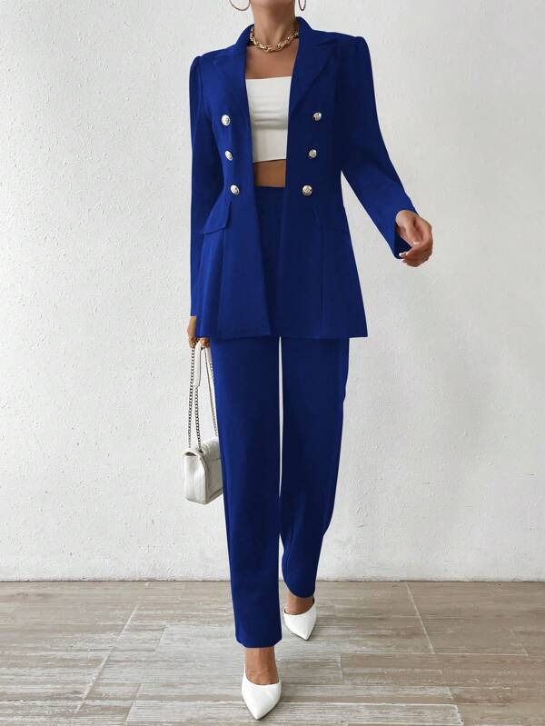 Elegant Long-Sleeve Suit Set