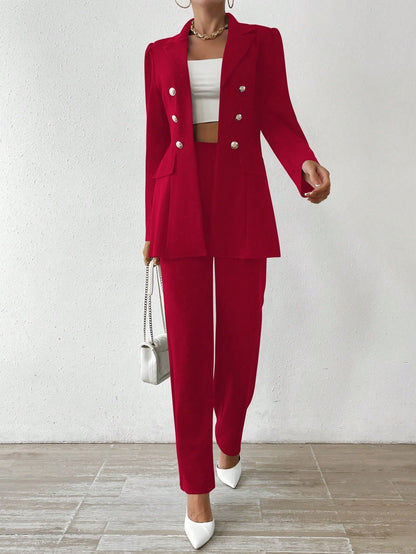 Elegant Long-Sleeve Suit Set