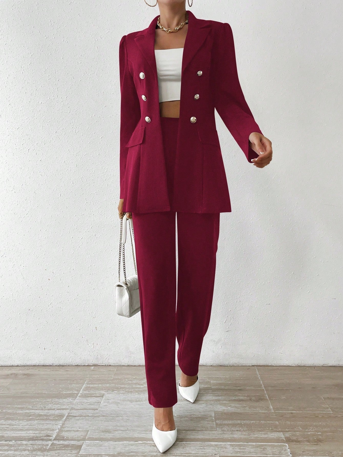 Elegant Long-Sleeve Suit Set