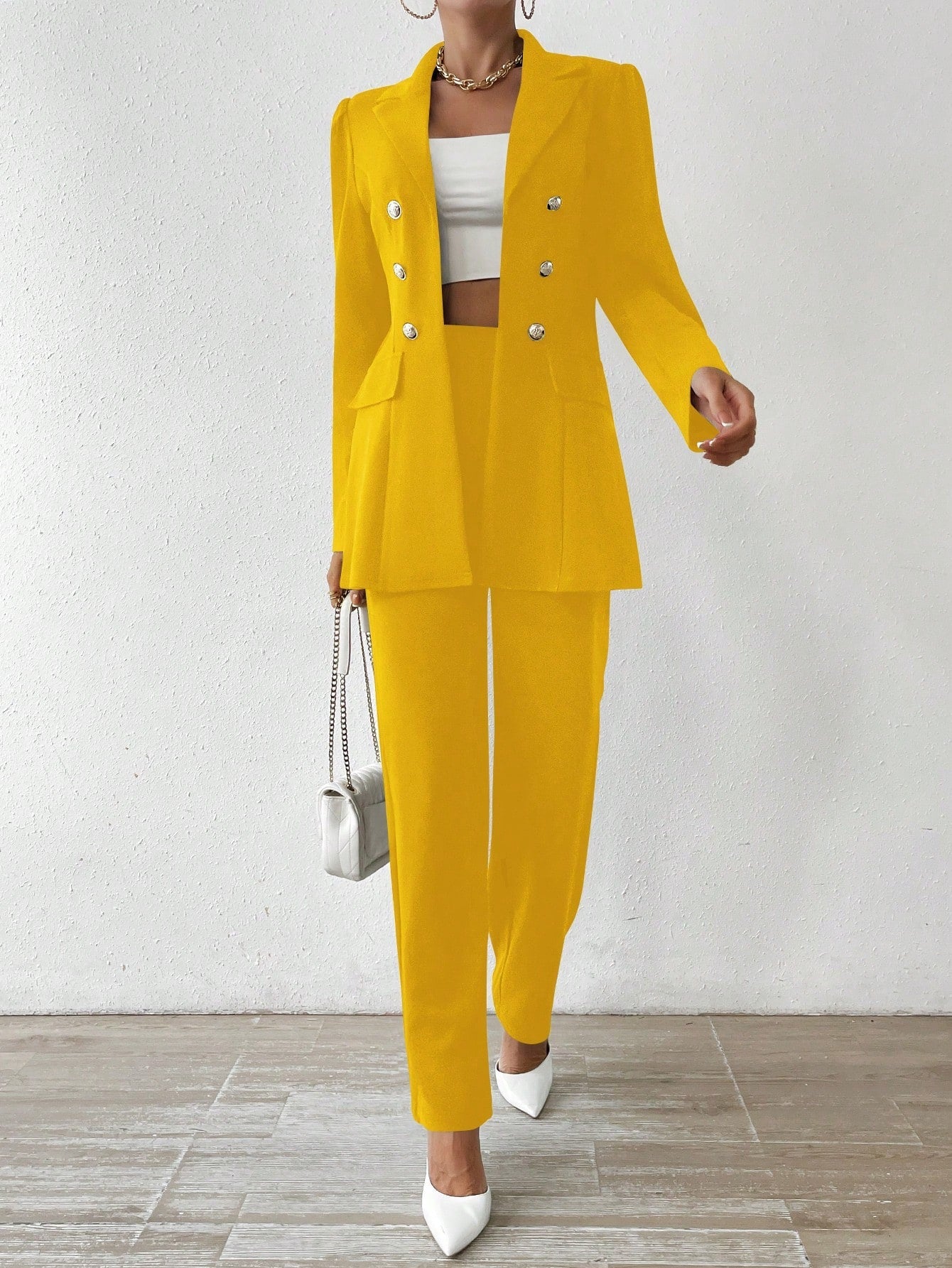 Elegant Long-Sleeve Suit Set