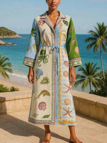 Vestido-Elegante Midi Floral