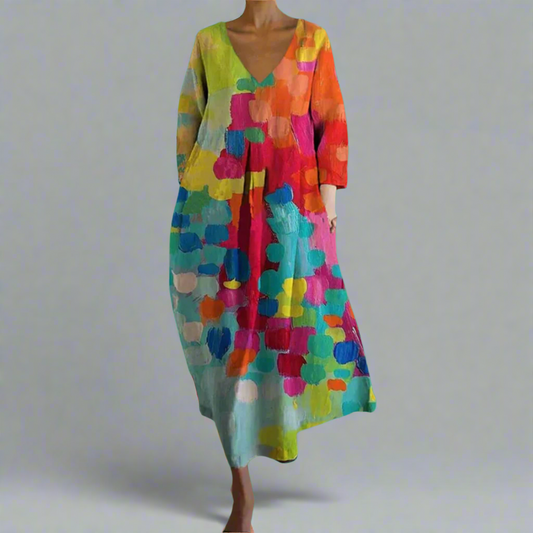 Vestido Chic V-Neck Elegante