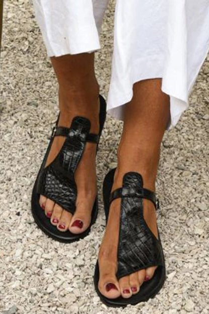 Sandalias T-Strap Texturizadas