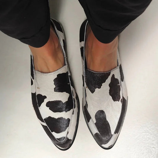 Mocasines Versátiles Estampado Vaca