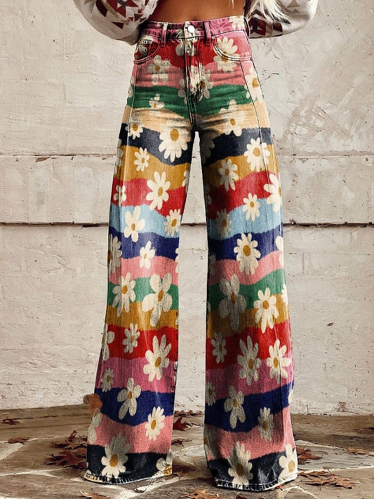 Pantalones Anchos Estilo Vintage