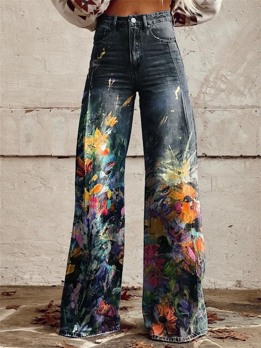 Pantalones Cómodos Pierna-Ancha