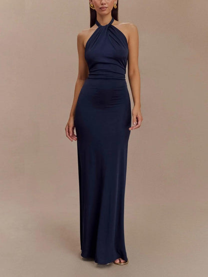 Vestido Maxi Halter Elegante