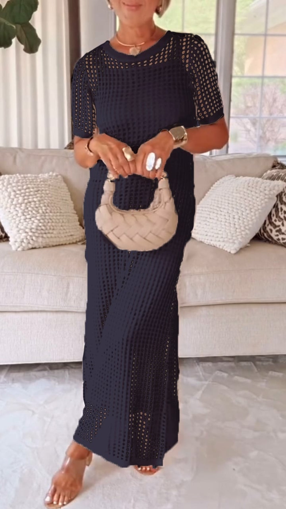 Vestido-Doble Chic Transpirable