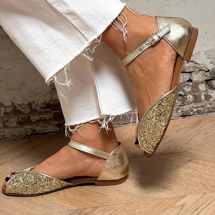 Sandalia-Elegante Glitter Mujer